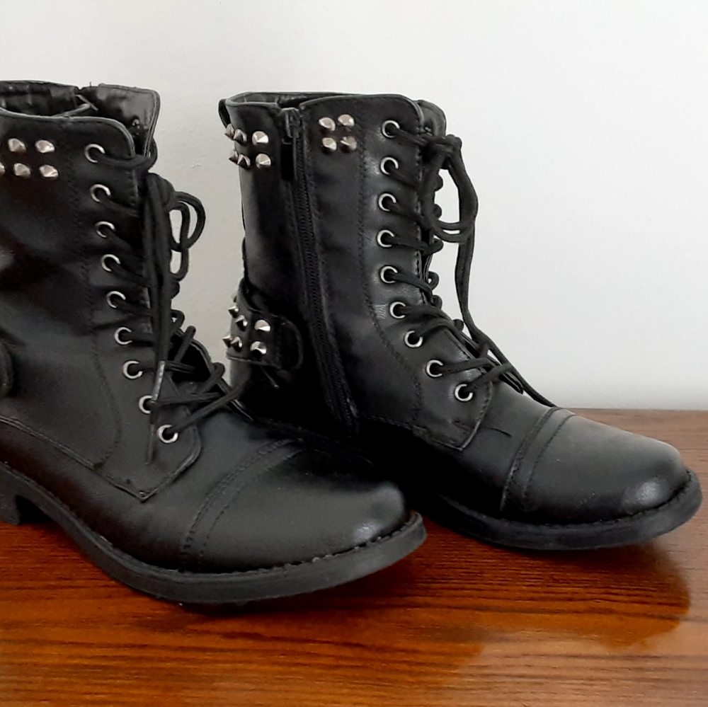 Studded Black Boots